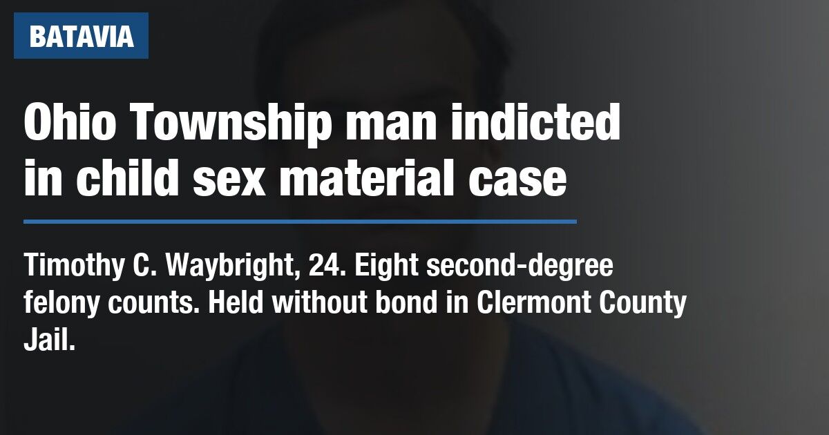 Ohio Township man indicted on child sexual abuse material charges
