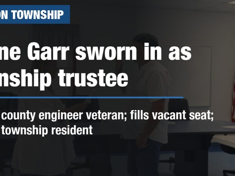 Shane Garr sworn in as township trustee