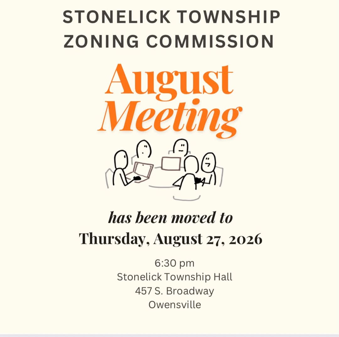 Notice: Stonelick Township Zoning Commission August meeting canceled