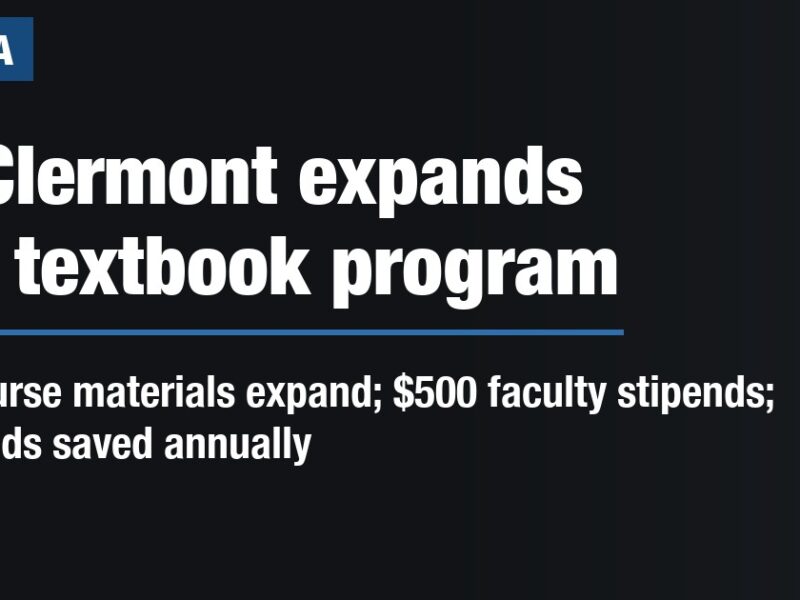 UC Clermont expands free textbook program