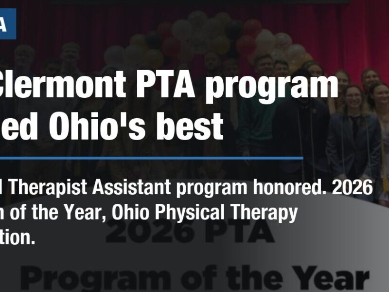 UC Clermont physical therapy program named Ohio's Program of the Year