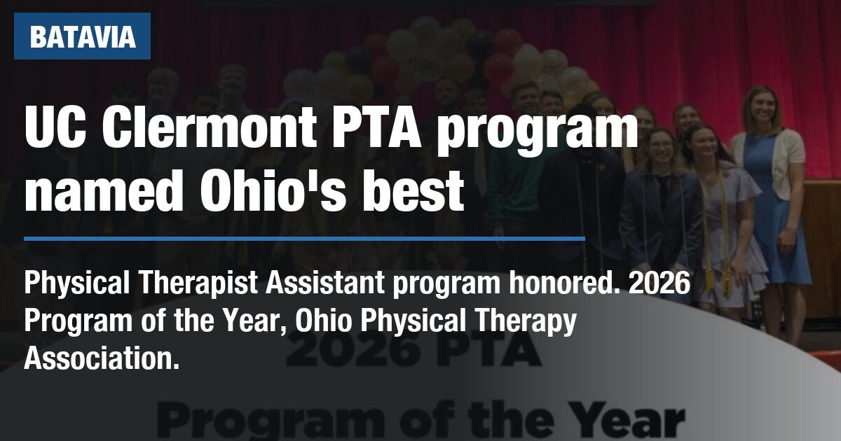 UC Clermont physical therapy program named Ohio's Program of the Year