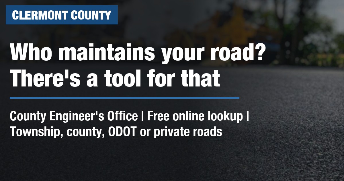 Who maintains your road? There's a tool for that
