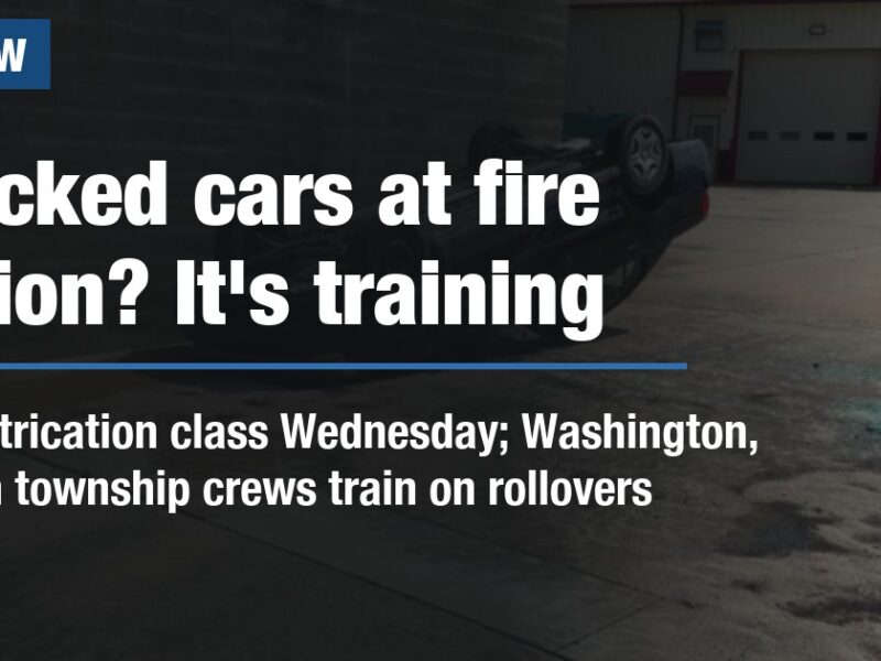 Wrecked cars at fire station? Its training