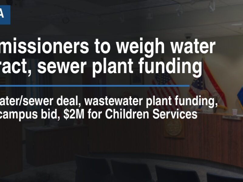 Commissioners to weigh water contract, sewer plant funding