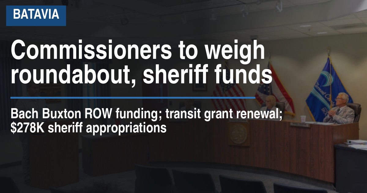 Commissioners to weigh roundabout, sheriff funds