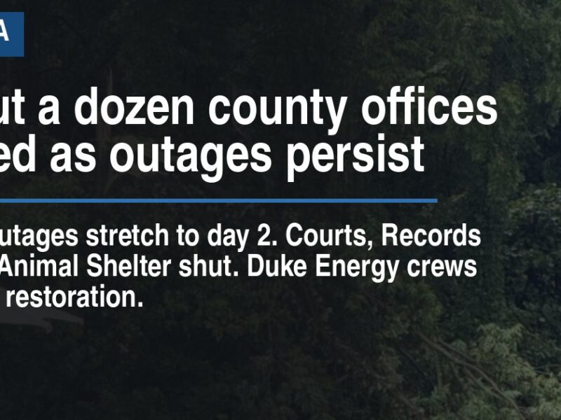 About a dozen county offices closed as outages persist