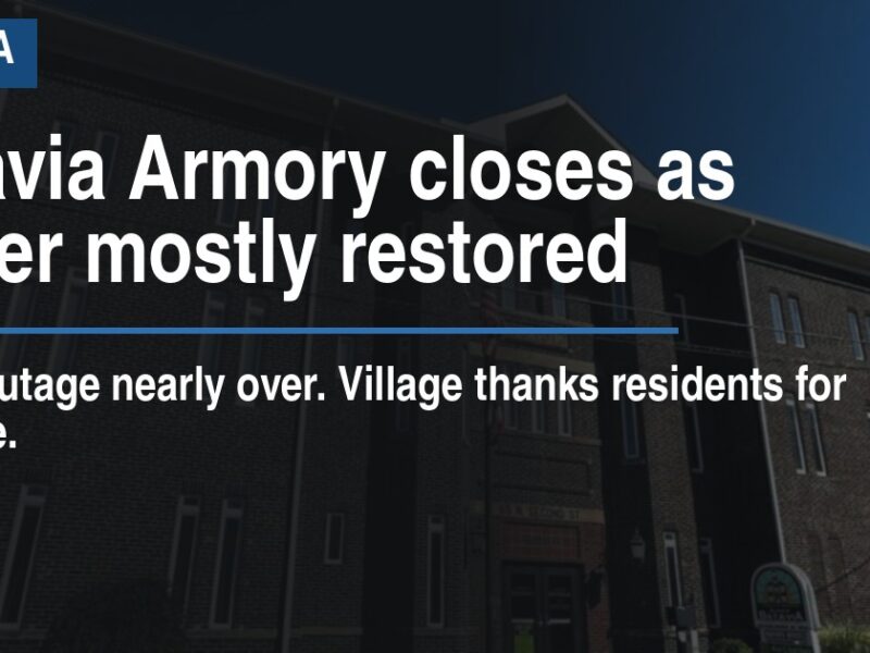Batavia Armory closes as power mostly restored