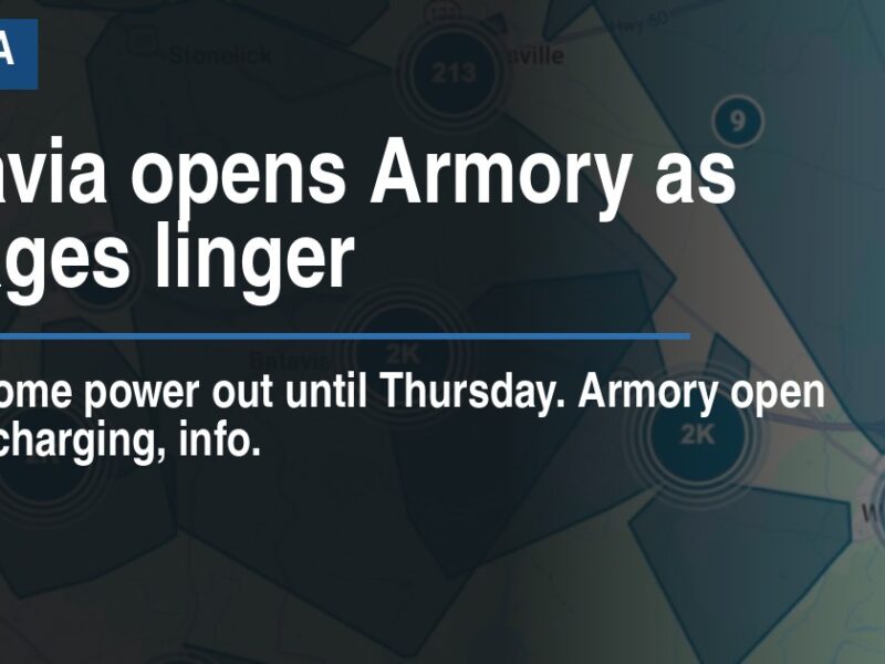 Batavia opens Armory as outages linger