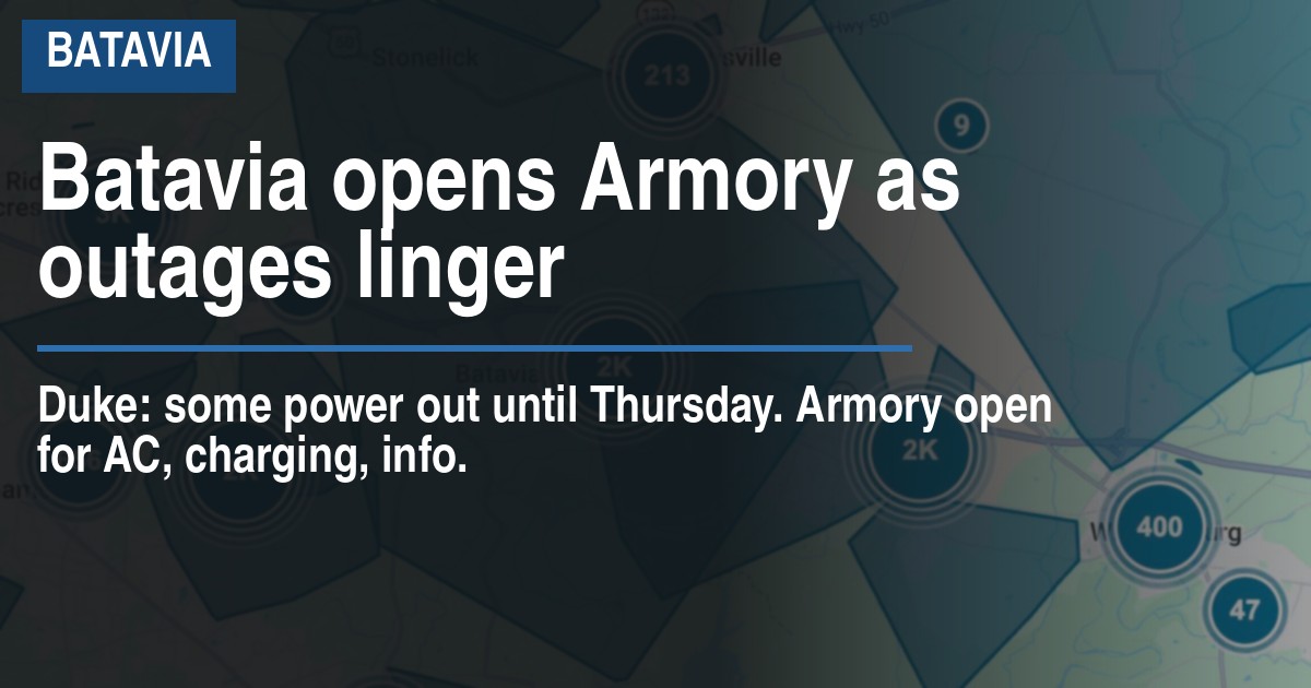 Batavia opens Armory as outages linger