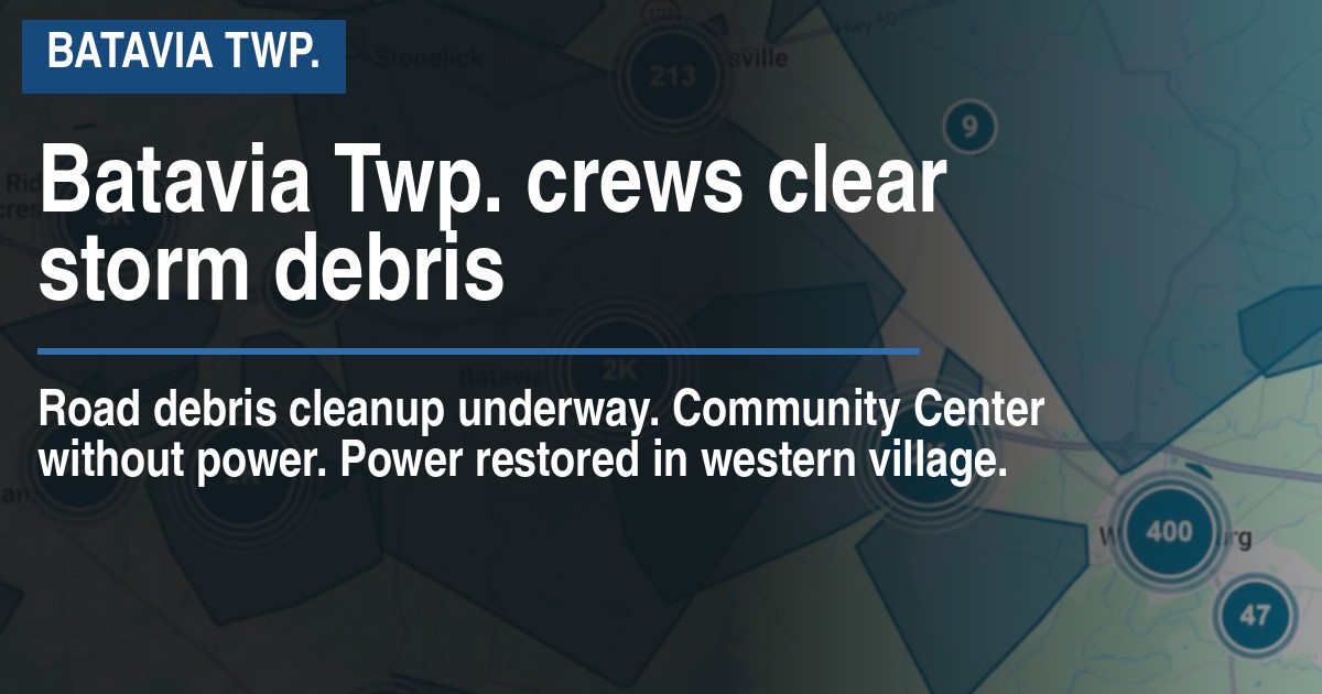 Batavia Twp. crews clear storm debris