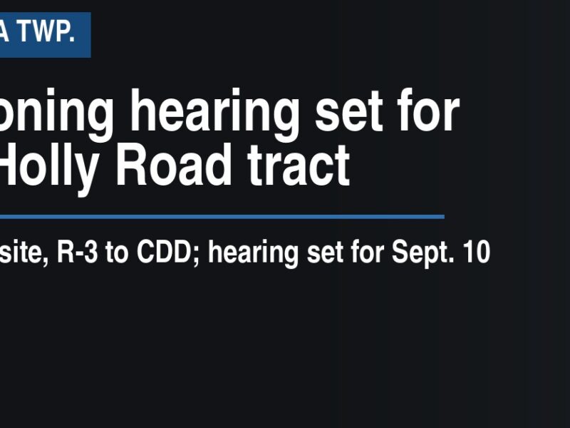 Rezoning hearing set for Mt. Holly Road tract