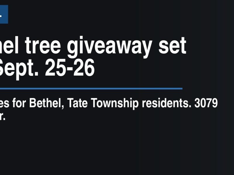 Bethel tree giveaway set for Sept. 25-26