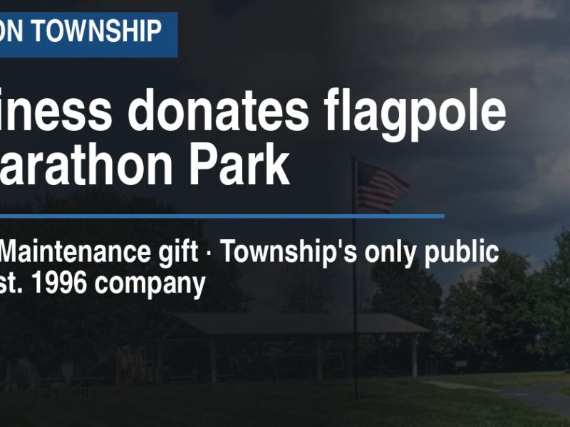 Business donates flagpole to Marathon Park