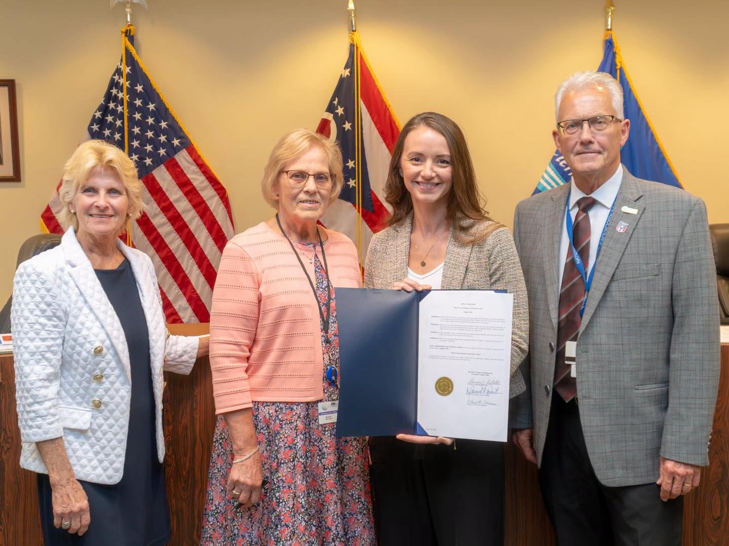 Clermont County commissioners present Ohio Proud proclamation to LeeAnn Wells