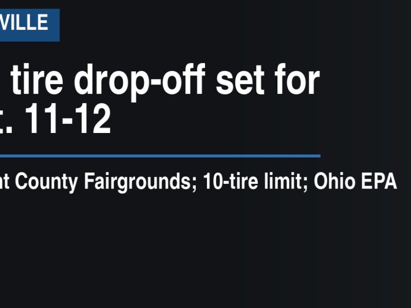Free tire drop-off set for Sept. 11-12