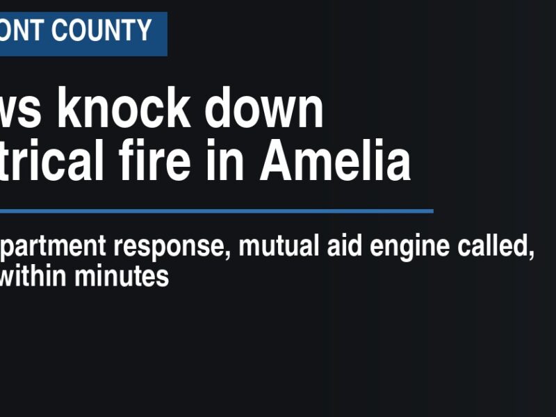 Crews knock down electrical fire in Amelia