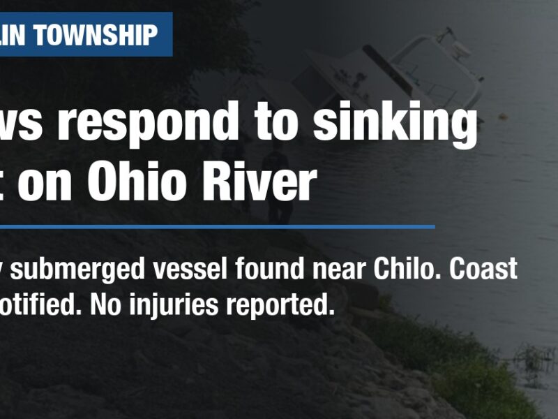 Crews respond to sinking boat on Ohio River