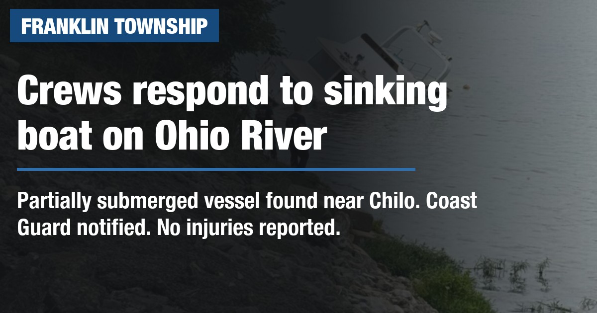 Crews respond to sinking boat on Ohio River