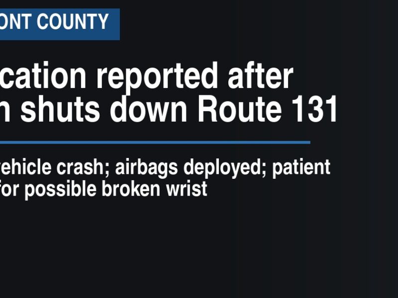 Extrication reported after crash shuts down Route 131