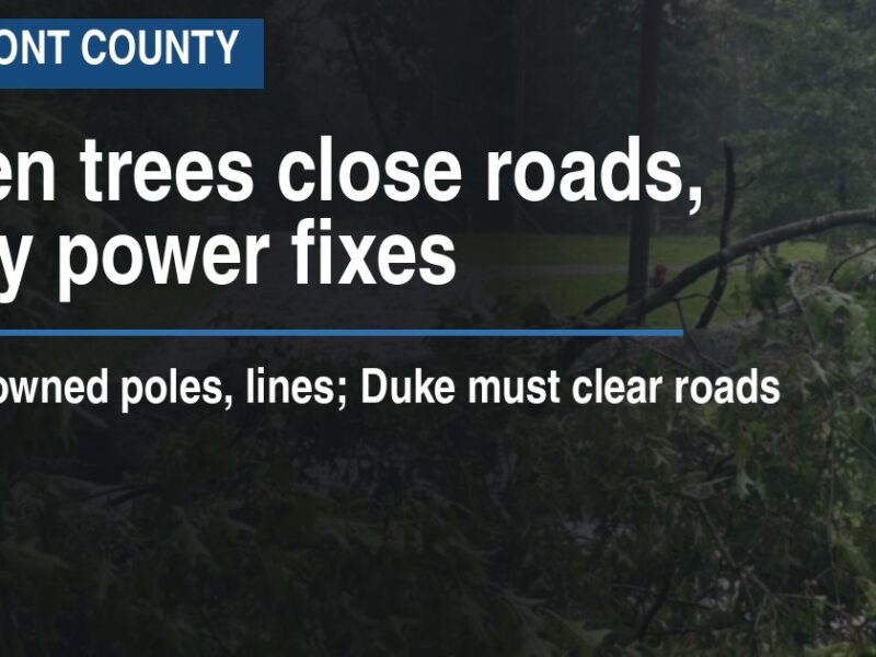 Fallen trees close roads, delay power fixes