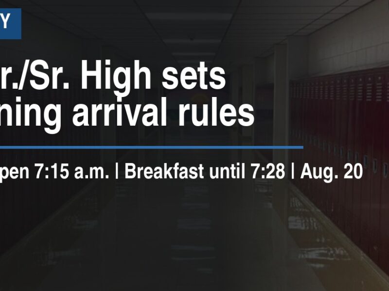 FF Jr./Sr. High sets morning arrival rules