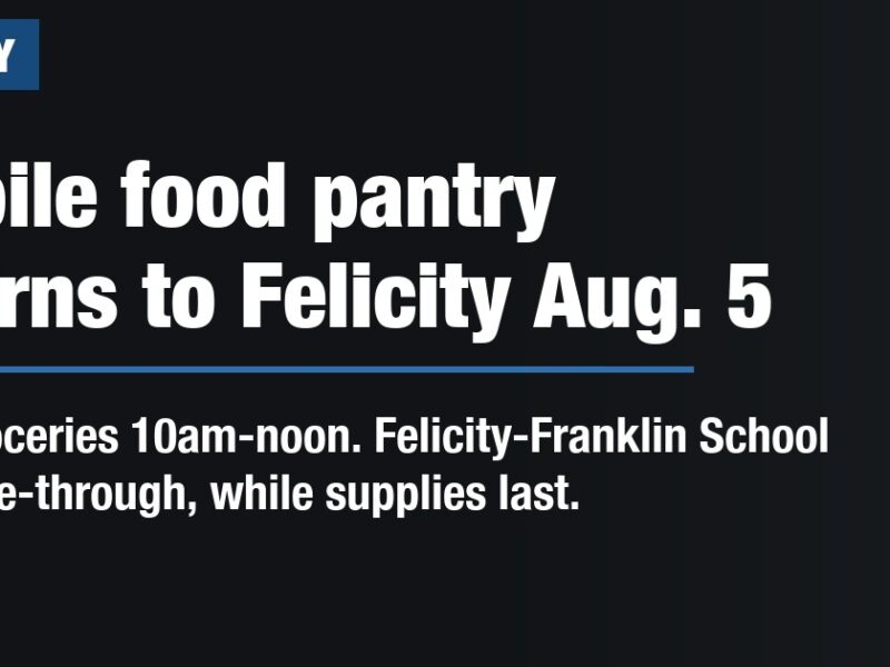 Mobile food pantry returns to Felicity Aug. 5