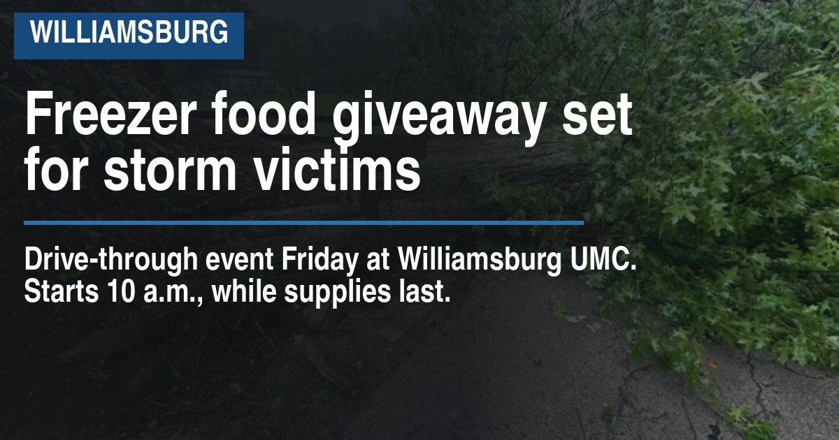 Freezer food giveaway set for storm victims