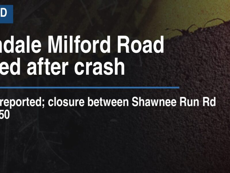 Glendale Milford Road closed after crash