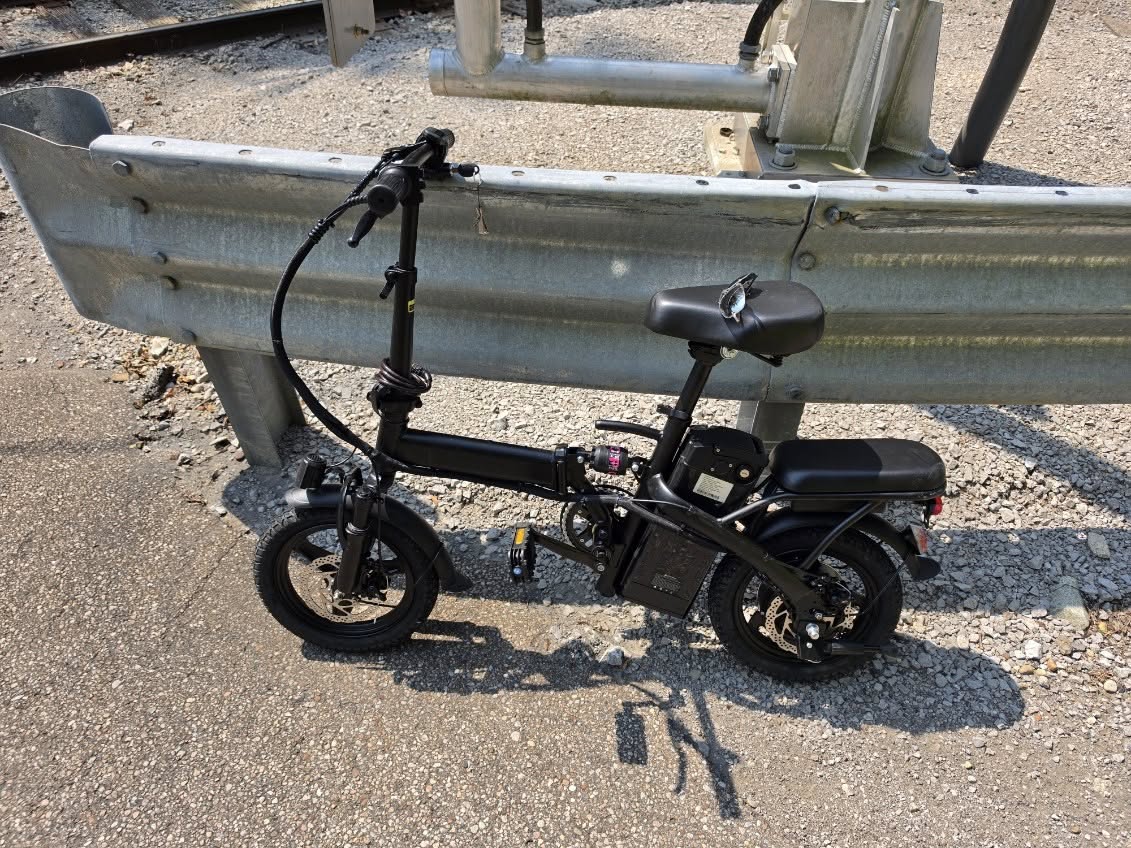 Electric bicycle at scene of Goshen Road crash