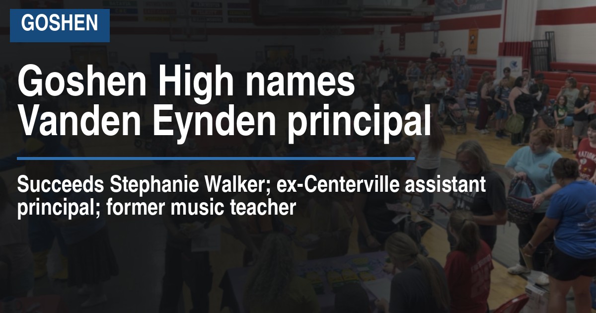 Goshen High names Vanden Eynden principal
