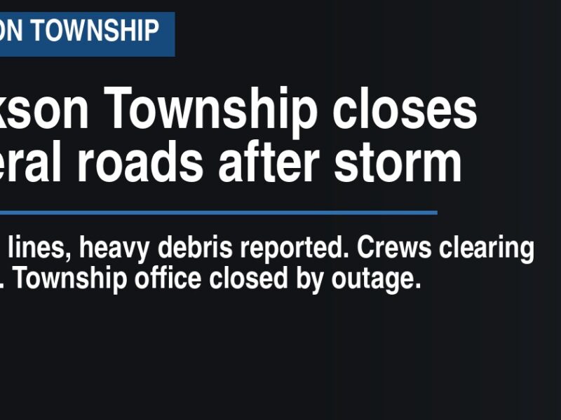 Jackson Township closes several roads after storm