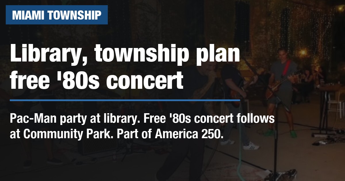 Library, township plan free '80s concert