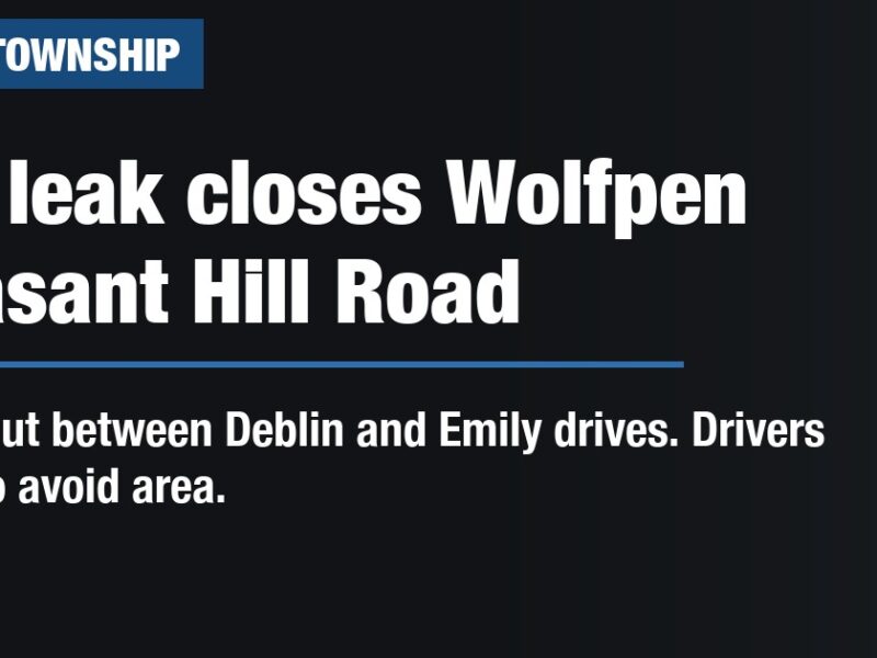 Gas leak closes Wolfpen Pleasant Hill Road