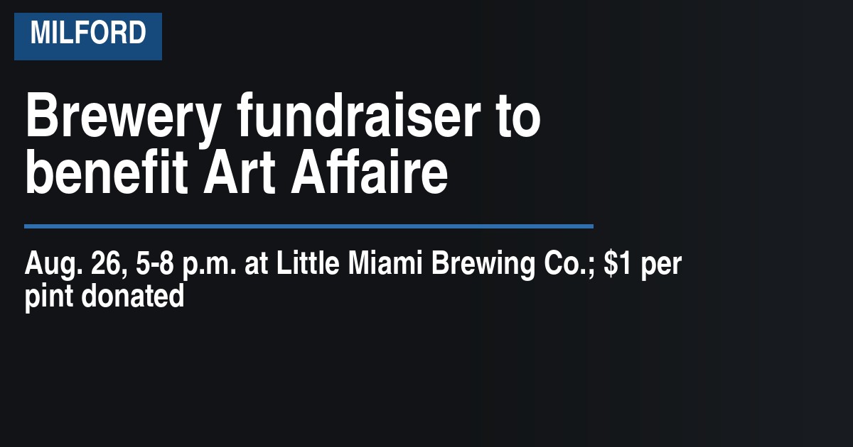 Brewery fundraiser to benefit Art Affaire