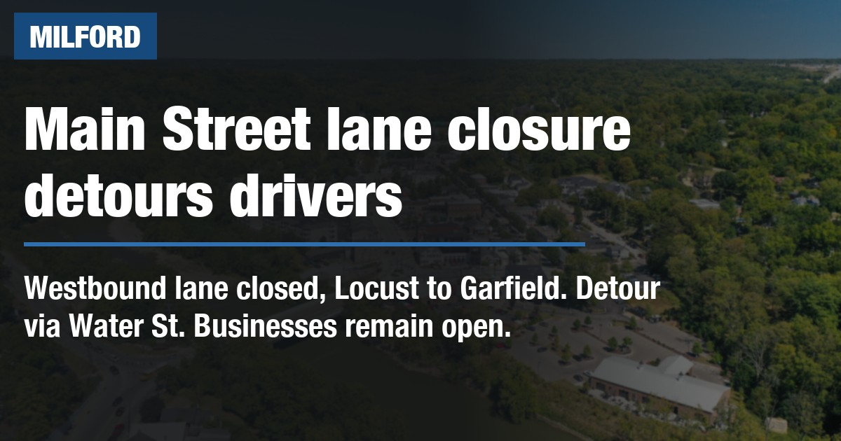 Main Street lane closure detours drivers