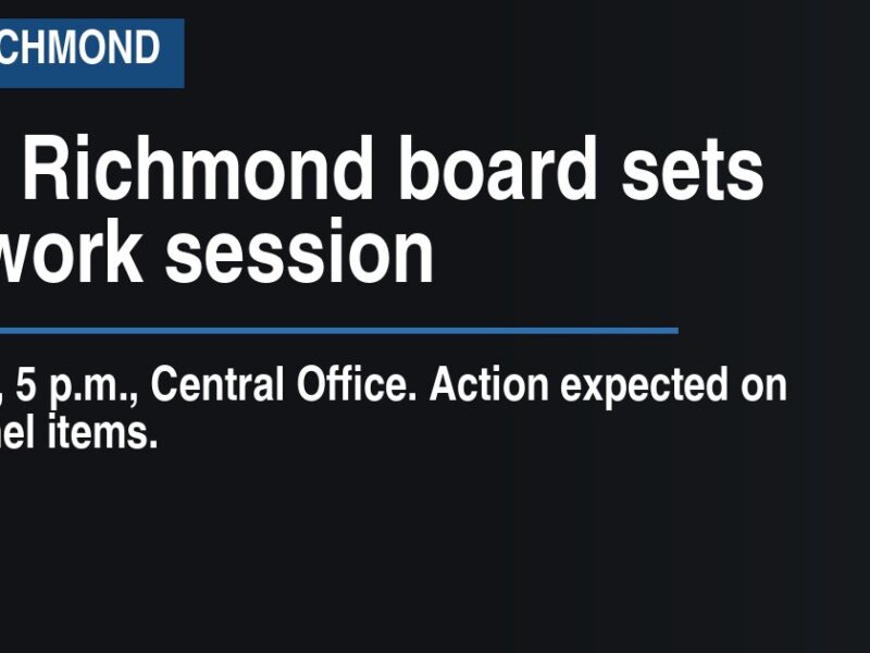 New Richmond board sets HR work session