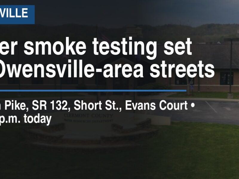 Sewer smoke testing set for Owensville-area streets