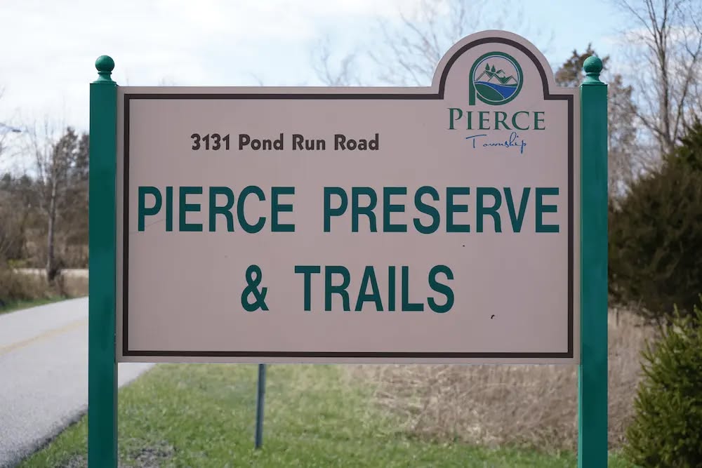 Entrance sign for Pierce Preserve & Trails