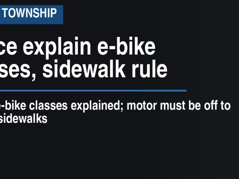 Police explain e-bike classes, sidewalk rule