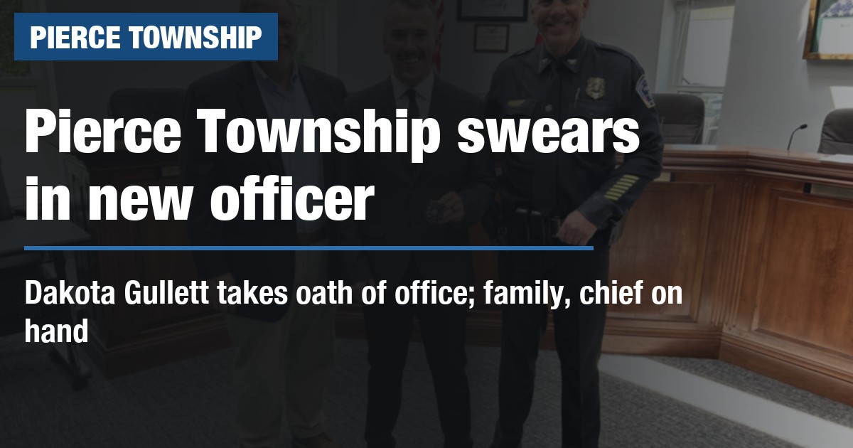 Pierce Township swears in new officer