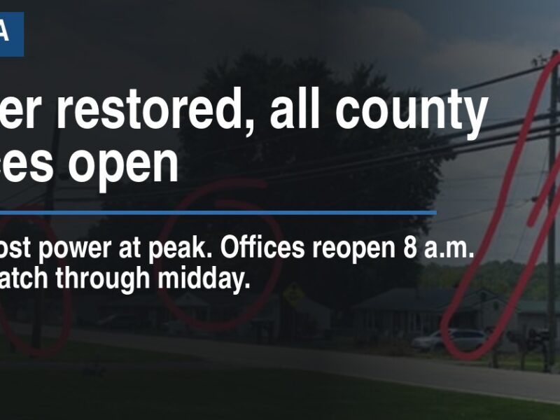 Power restored, all county offices open