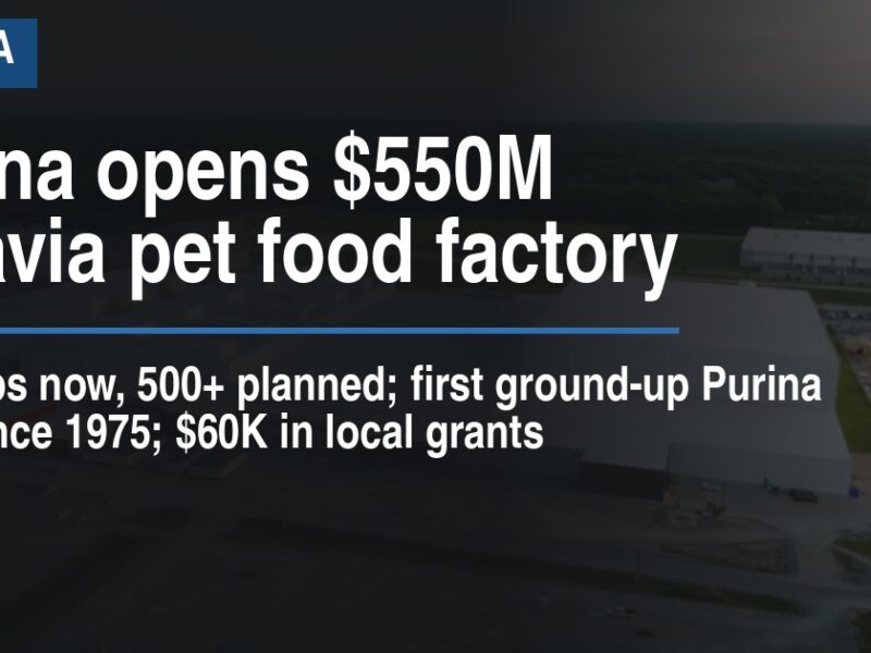 Purina opens $550 million Batavia pet food factory