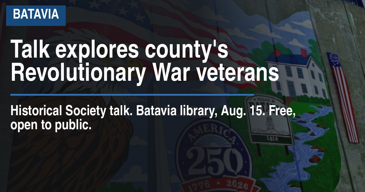 Talk explores county's Revolutionary War veterans