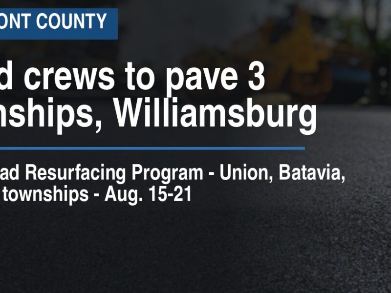 Road crews to pave 3 townships, Williamsburg