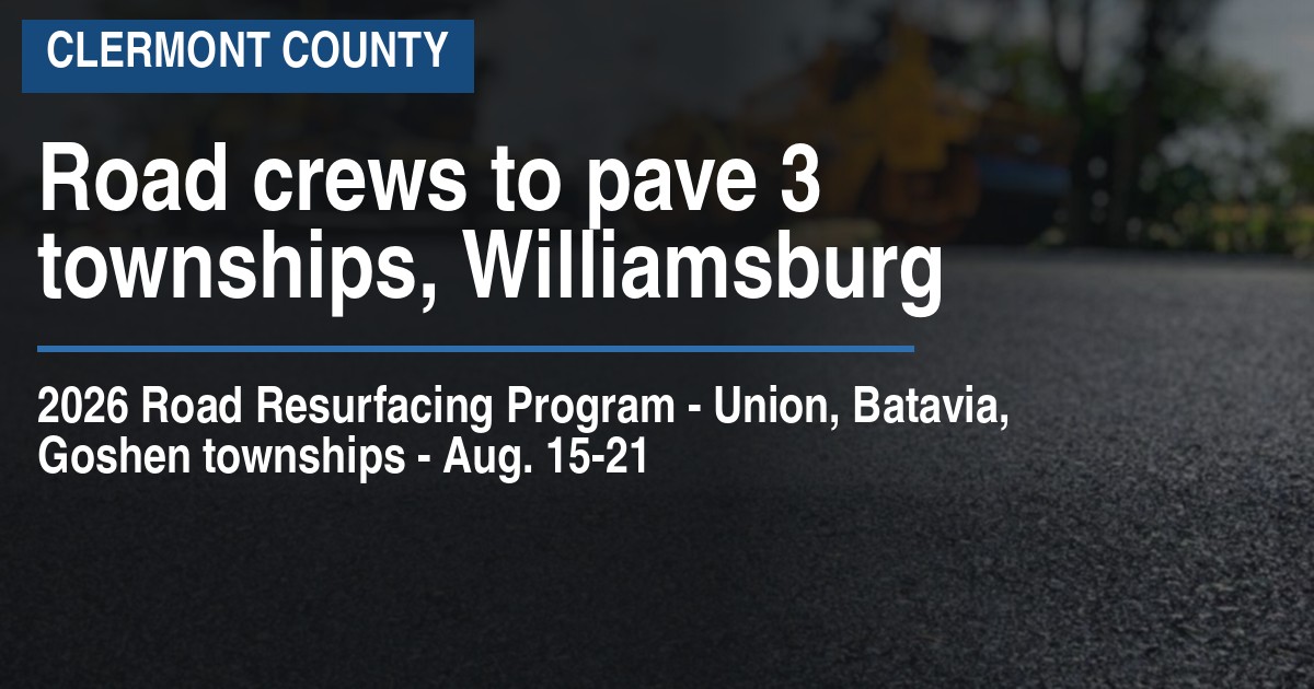 Road crews to pave 3 townships, Williamsburg