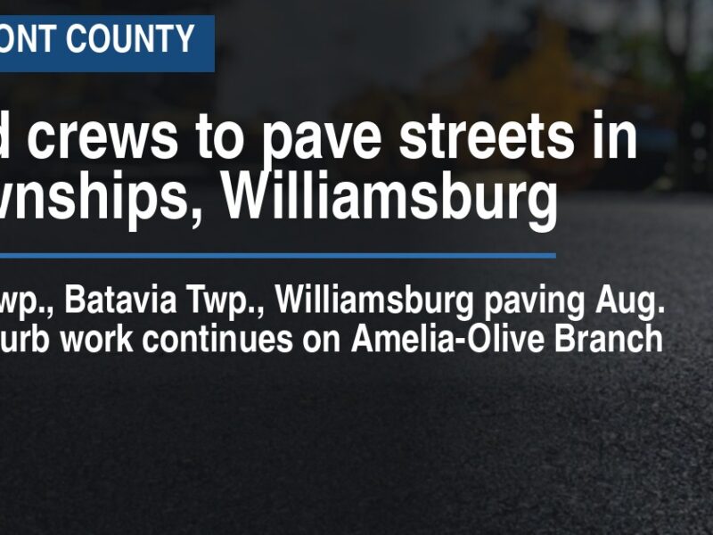 Road crews to pave streets in 3 townships, Williamsburg