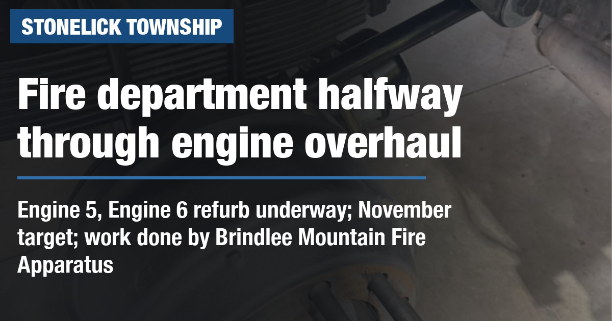 Fire department halfway through engine overhaul