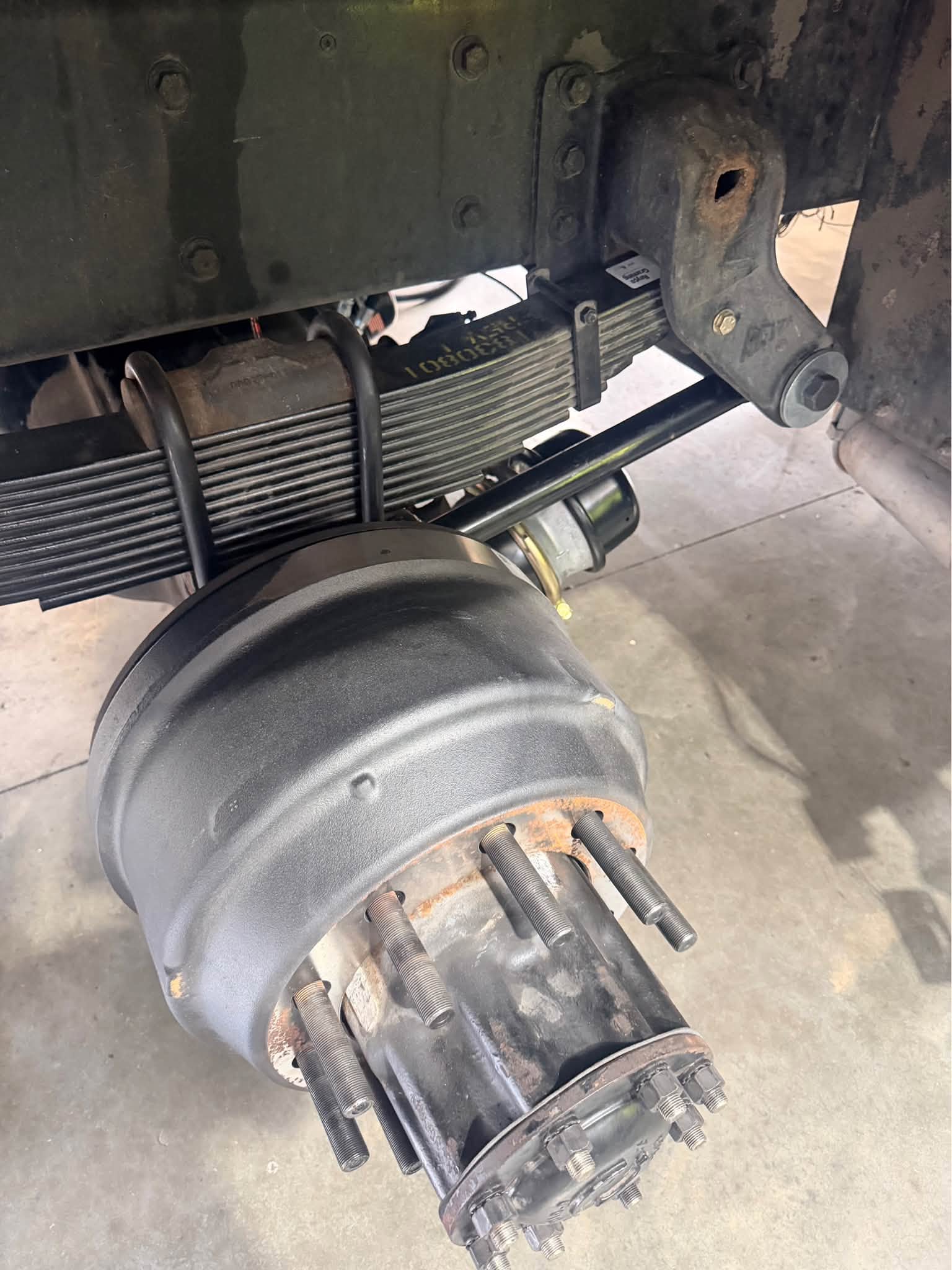 Axle and suspension work underway on Stonelick fire engine