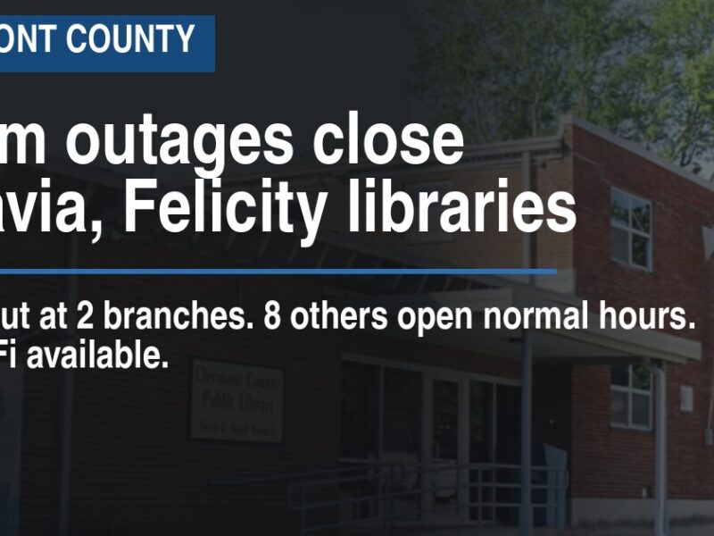 Storm outages close Batavia, Felicity libraries
